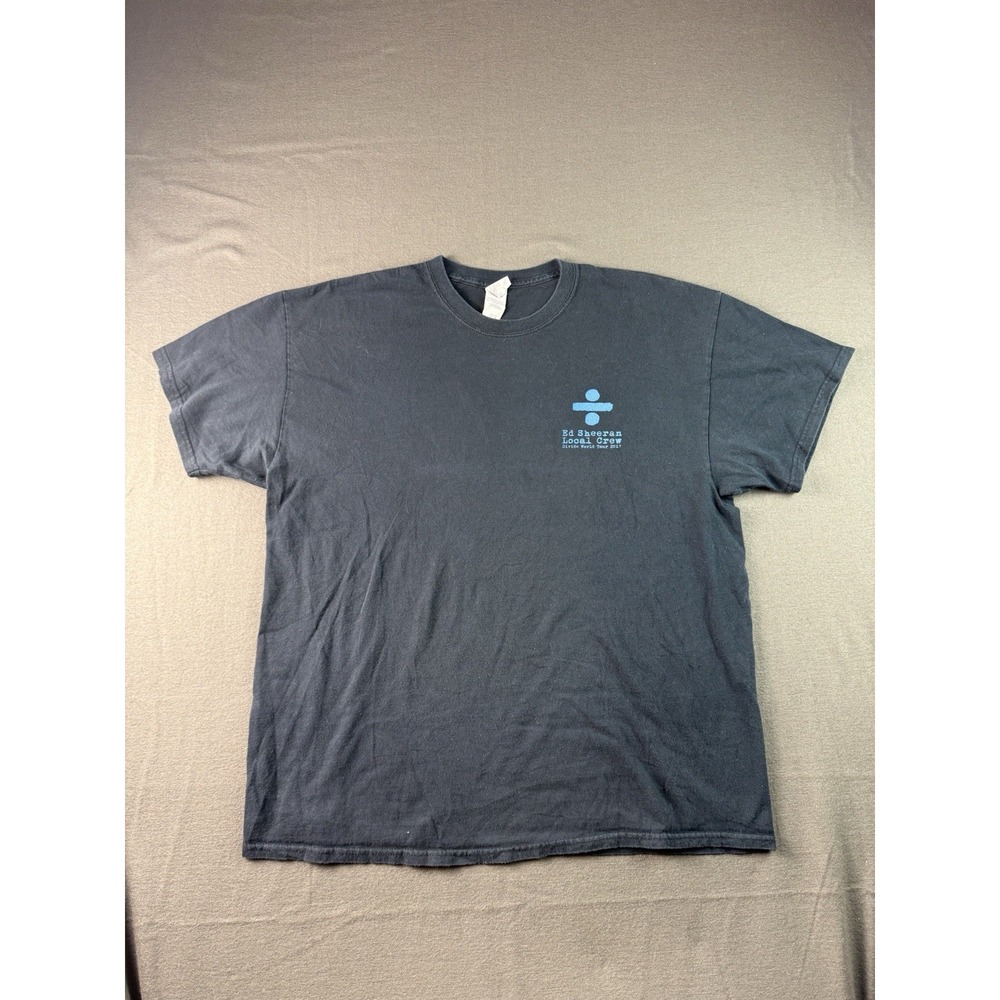 Ed Sheeran Local Crew Divide World Tour T-shirt 2017 Mens XL Black Gildan